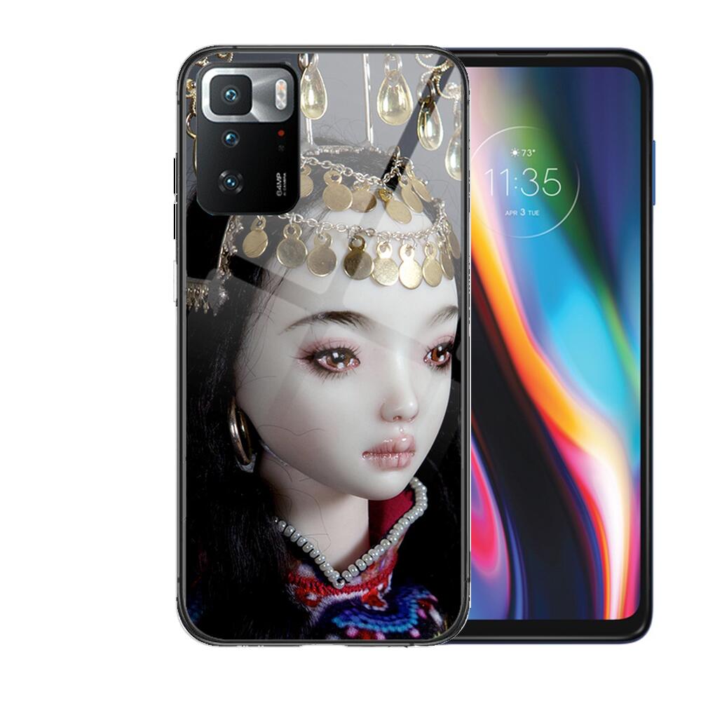 Krajews Bambole Spaventose cover Guscio in Vetro Temperato Custodia per Telefono Per XiaoMi Redmi Note 10 9S 8 7 6 5 A 10t Pro 9T Cover Pre Custodie