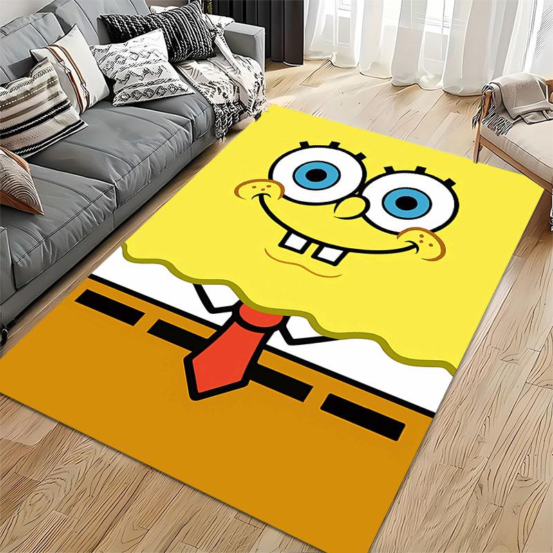 Yellow Cartoon Character Carpet suitable as a non-slip mat for the living room or bedroom sofa