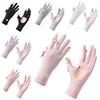 UV Protection Summer Sunscreen Gloves Thin Ice Silk Sun Protection Gloves Slip Resistant Elastic Anti-UV Mittens Women Girls