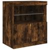 Sideboard with LED Lights Smoked Oak 283 x 37 x 67 cm