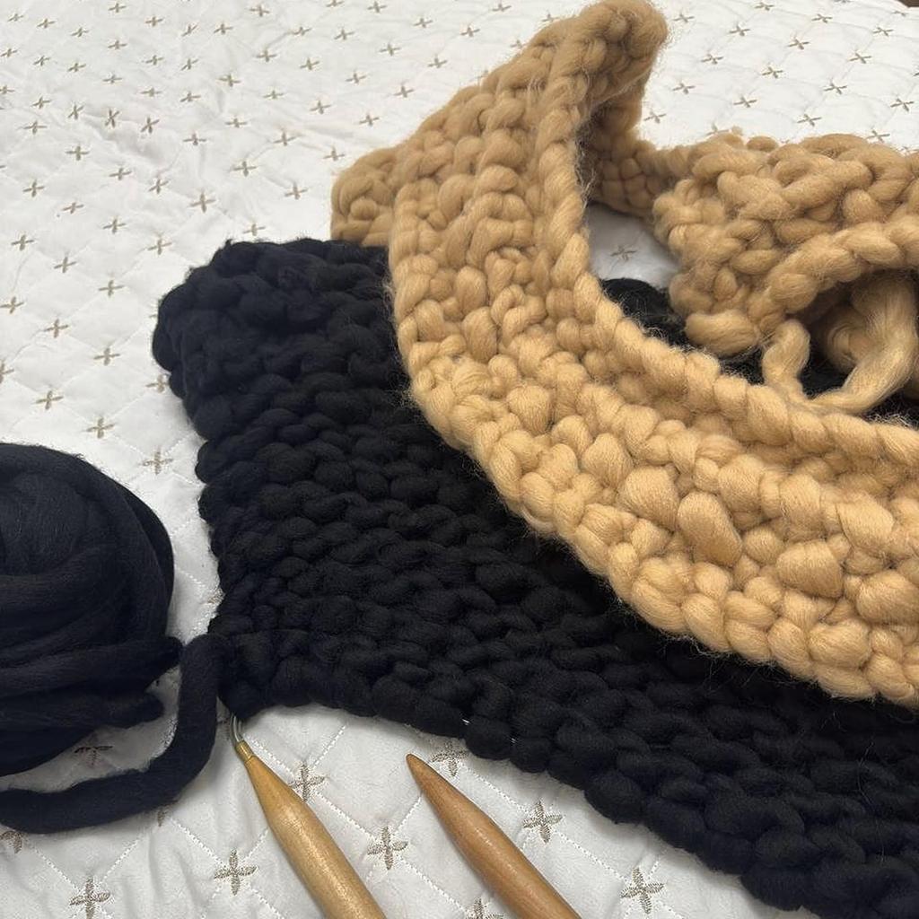 Set von 3 Jumbo-Rundstricknadeln mit Strickstrickhäkeln Reihe Nähen und Wandteppich Extra Dicke Rundstricknadeln (15mm, 20mm, 25mm)