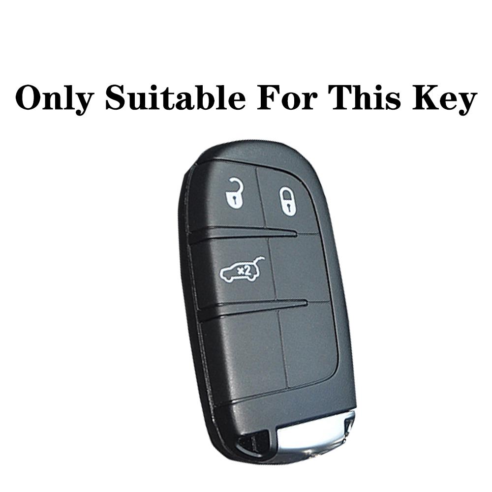 For Jeep Renegade Commander Cherokee Grand Dodge Jcuv Fiat 500X Remote New Silicone Key Cover Cap Dodge Challenger Car Key Case