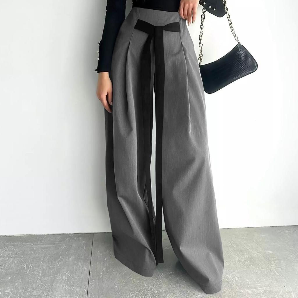 Suit Wide Leg Pants Advanced Sense of Solid Color Temperament Commuter Slim Pants Woman