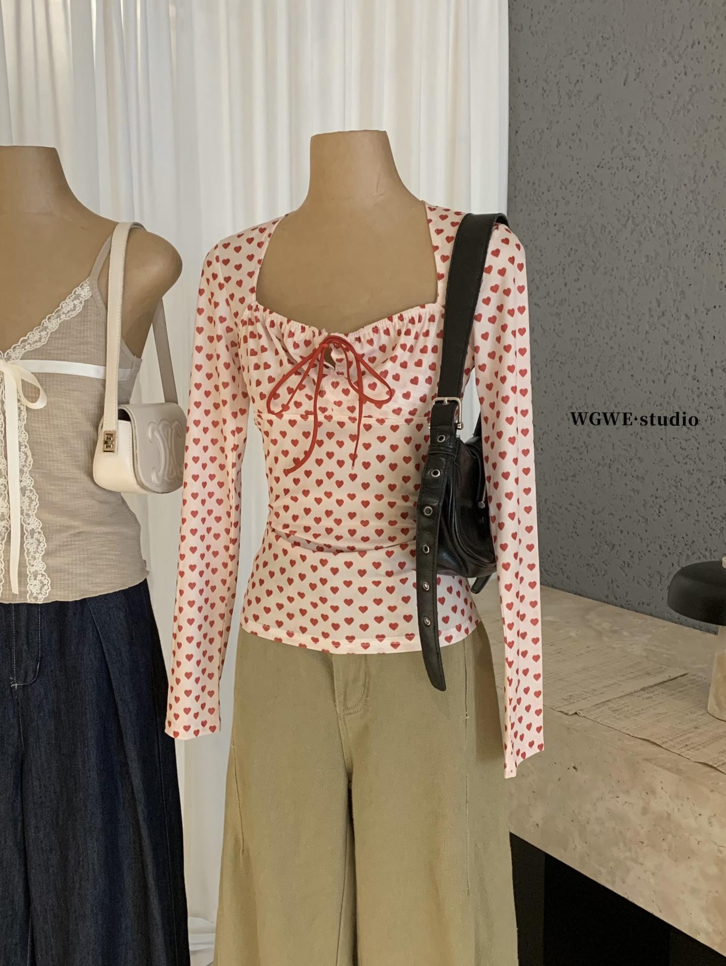 Guangzhou Thirteen Hong Autumn/Winter Women s Petite Long-Sleeve Niche Design T-shirt Small