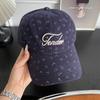 Wind Soft Top Small Floral Baseball Cap Children's Letter Embroidery Versatile Blue Cap