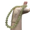 New Chinese Retro Natural Stone Beaded Necklace Female Niche High-End Green Jade 10Mm Xiaohongshu Jewelry
