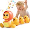 JUYEE Baby Toy Set of 4 Ducklings Years Mother and Educational Toy for and 3 Year Birthday Gift for Boys and Popular Baby Shower Gift with Music and