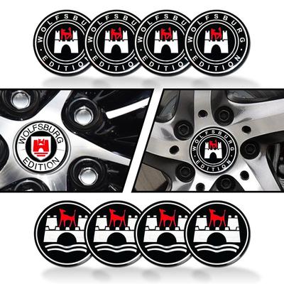 4ks/sada Autodoplňky 56mm Wolfsburg Edition Logo Auto Kola Náboje Střed Krytky Ráfky Kryty Samolepka Dekorace Styl auta