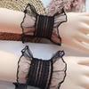 Cosplay Maid Elastic Decorative Wrist Cuffs All-match Detachable Cuffs for Girls