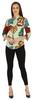 Inkmeso Fashionable Printed Casual Top For Women  s Mandarin Collar Relaxed-Fit Tunic