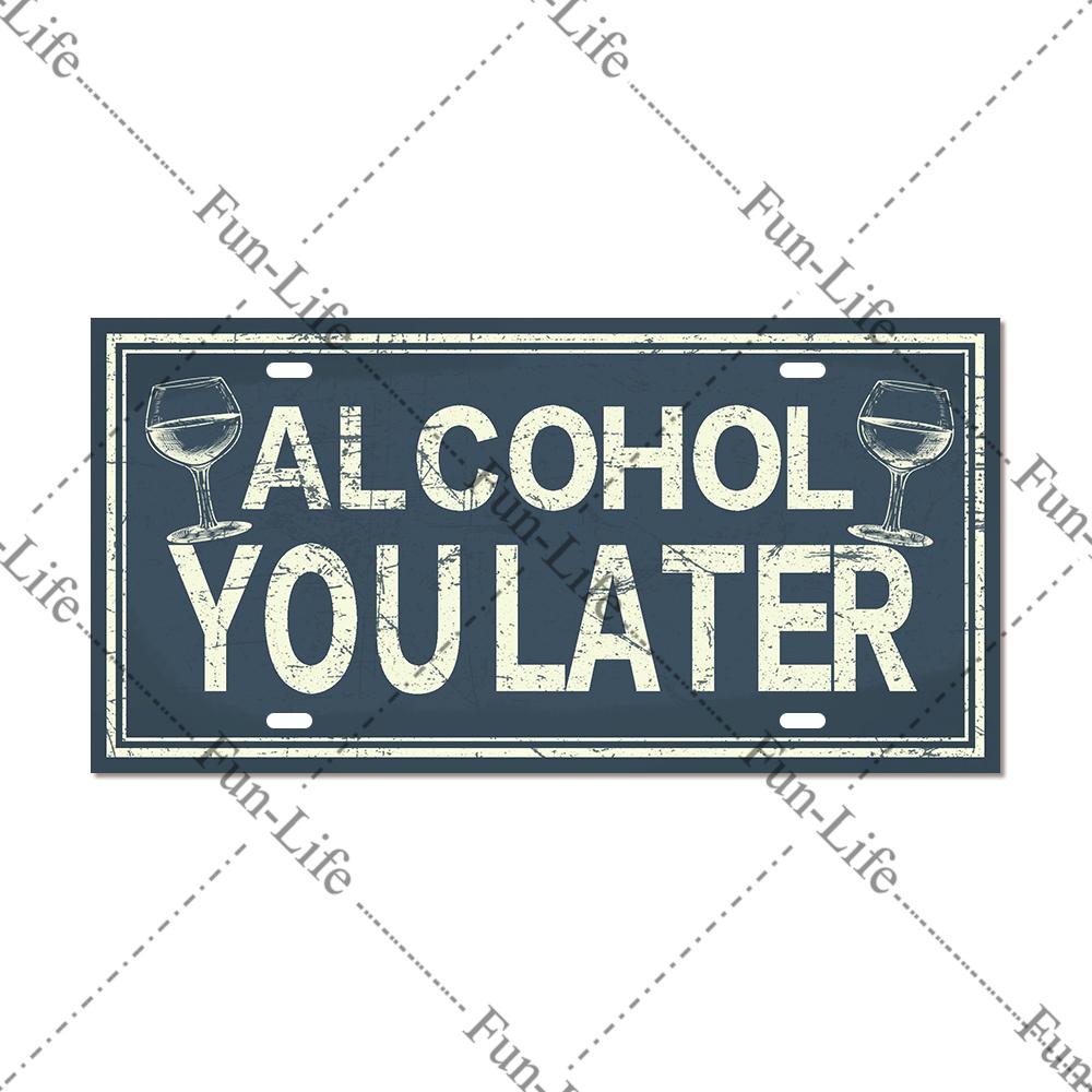 Beer Metal Tin Signs, Plaque Plates, Vintage Wine Poster, Bar, Pub Party, Man Cave, Pub, Kitchen, Home Wall Decor
