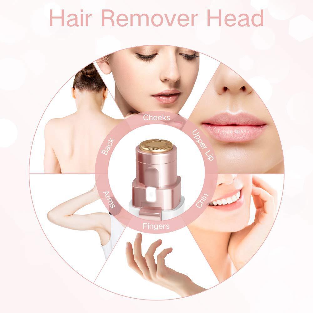 USB Rechargeable 2-in-1 Eyebrow Trimmer & Mini Lipstick Epilator