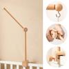 Krippenmobile Drehbare Spieluhr mit Liedern Motor Zubehör Anhänger Spielzeug 0 12 Monate Babybett Hängendes Glockenspiel Spielzeug Kinderzimmer spielt Holzmaserung