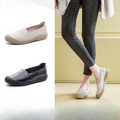 Vielseitige Mokassins mit weicher Sohle Freizeitschuhe Damen Retro Ein-Schritt Bohnenschuhe