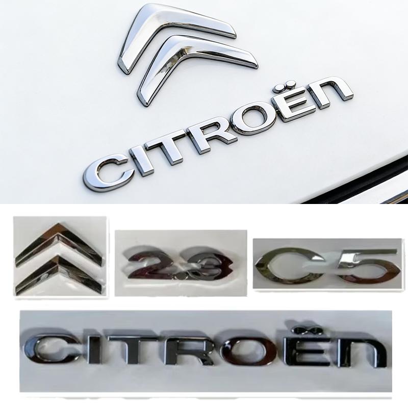 ABS Car Rear Trunk Emblem Badge Decal Sticker for Citroen Logo C5 C2 Exterior Auto Modification Accessory