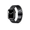 Universal Three-Bead Stainless Steel Watch Band for Apple, Huawei GT5, Smart, and Xiaomi iWatch