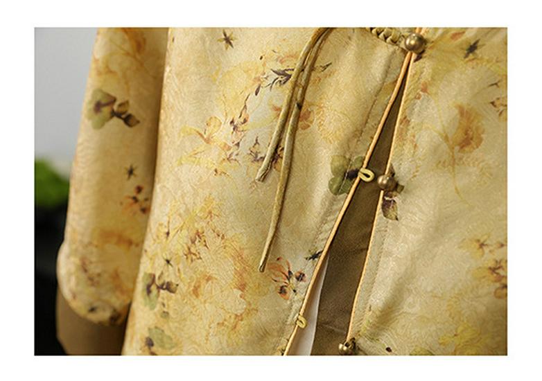 2026 Summer Chinese-Style Round Neck Shirt for Elderly Women