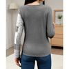 New Spring Autumn Women's Patchwork Long Sleeve Casual Fashion T-Shirt Top