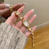 Original Pearl Strap Women's Watch Oval Quartz Wristwatch For Daily Wear Holiday Watches For Woman Fashion Bracelet Wristwatch