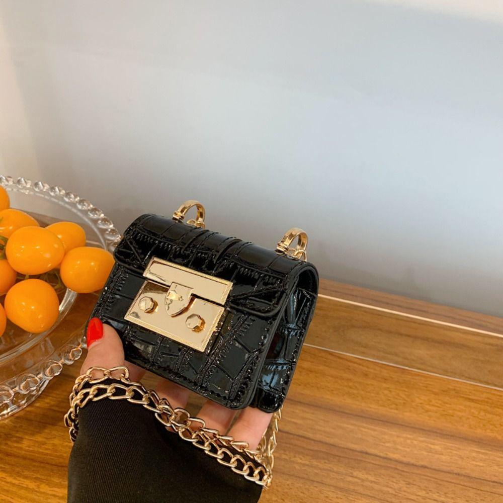 Geantă de umăr cu lanț, geantă crossbody din PU, geantă tote 2024