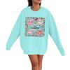 Women's Casual Fashion Long Sleeve Halloween Print Pullover Round Neck Sweatshirt