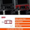 For Hummer H2 2008 2009 Real Carbon Fiber Stickers Central Air Conditioner Adjustment Panel Car Accessories Interior Decorative