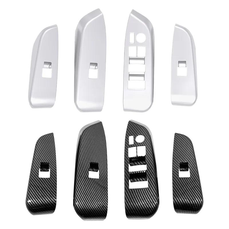 For Toyota Highlander 2015-2021 Door Glass Window Lift Switch Button Panel Decorative Frame Car Interior Modified Accessories