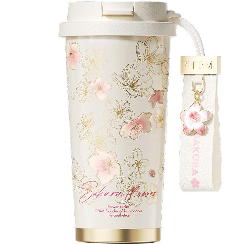 Gemi Flower Language Series Cherry Blossom 500ml Insulated Coffee Mug