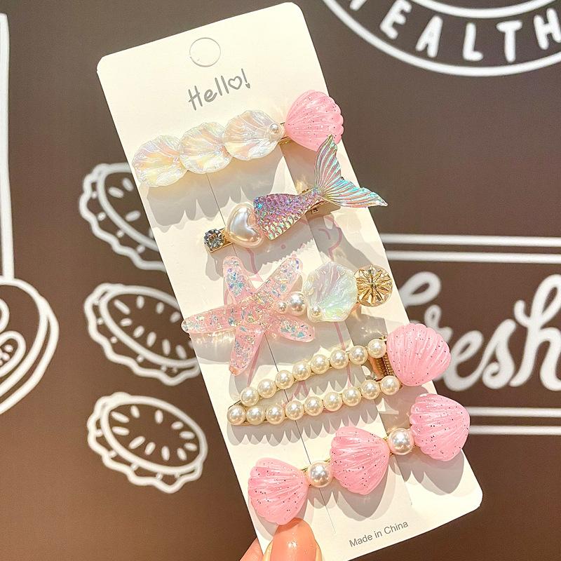 New Cute Candy Color Sugar Starfish Hair Clips for Girls Bangs Side Clips Duckbill Clips Korean Fashion Women Hair Accessories