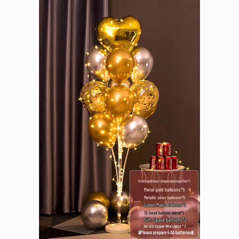 Luminous Balloon Floor Stand for Events: Birthday, Wedding, Anniversary, Party, and More.
