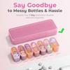 Portable 7 Days Am & Pm Pill Organizer 2 Times a Day Medicine Organizer Weekly Pill Case Moisture-proof Medicine Box for Travel
