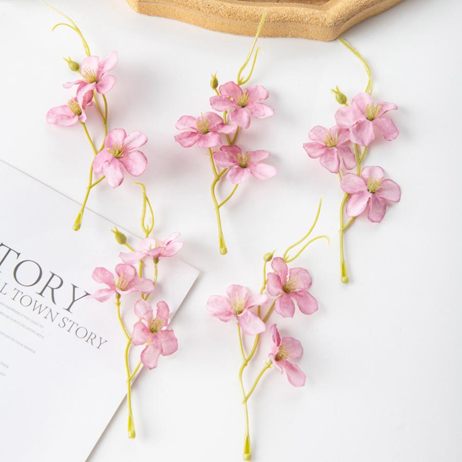 

10/30Pcs Silk Artificial Flowers Plum Blossom Diy Gift Scrapbook Decor Festival Home Outdoor Garden Arch Wedding Bridal Bouquets 10pcs розовый