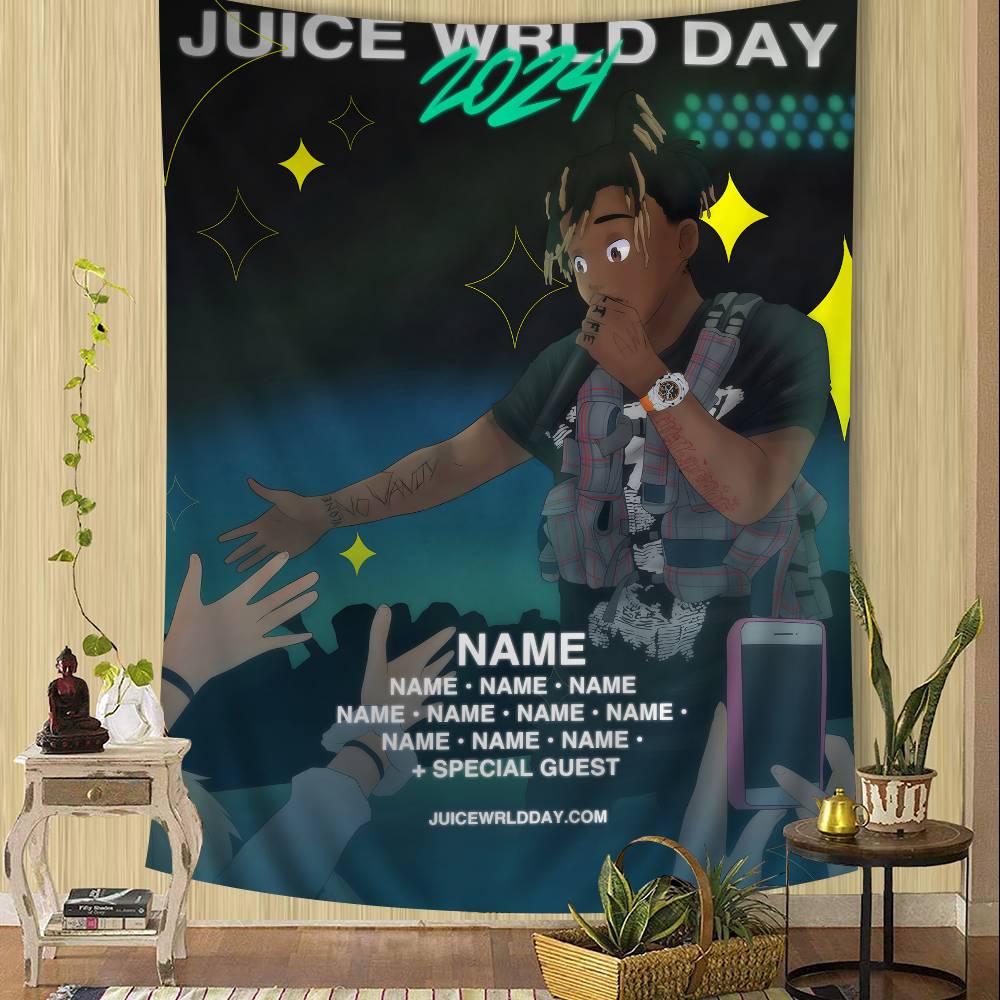 WRLD Juice Tapiserie Bohemiană Suspendată Decor Acasă Decor Bohemian Hippie Perete Divinație Decor Acasă