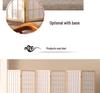 Solid Wood Japanese Folding Screen - Modern Lattice Design for Living Room, Office, or Entrance Hall