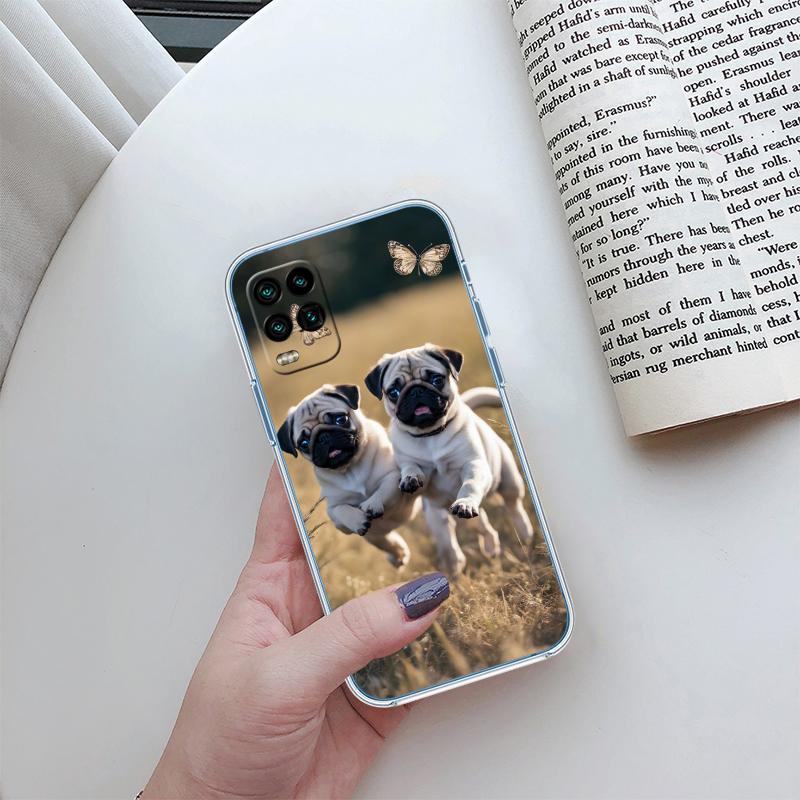 Cute Pug Dog Transparent Phone Case for LG K22 K30 K40 K40S K41 K42 K50 K50S K51 K51S K52 K61 K62 K71 K92 Q60 Q61 V40 V50 V60