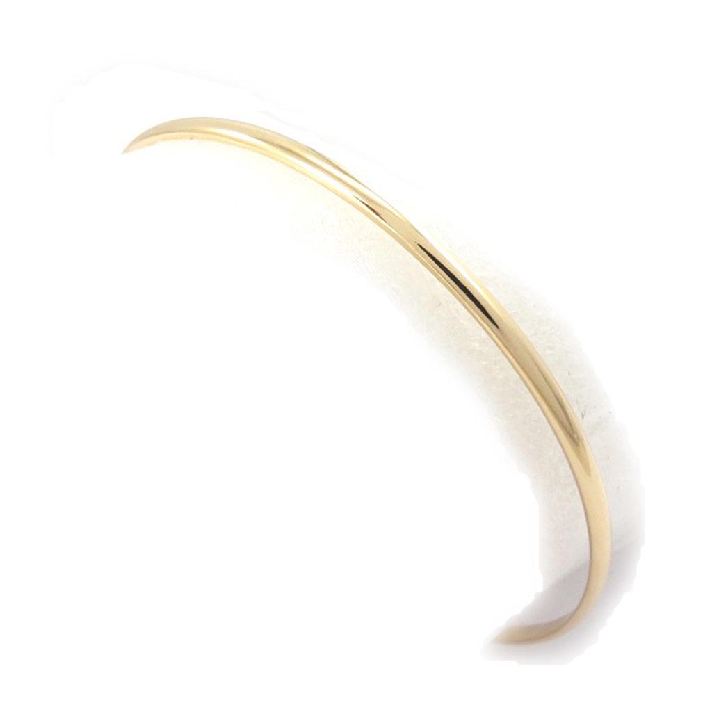 Les Trésors De Lily [C5730] - Gold Plated 'Demi-Jonc' Bracelet - 66 Mm 3 Mm