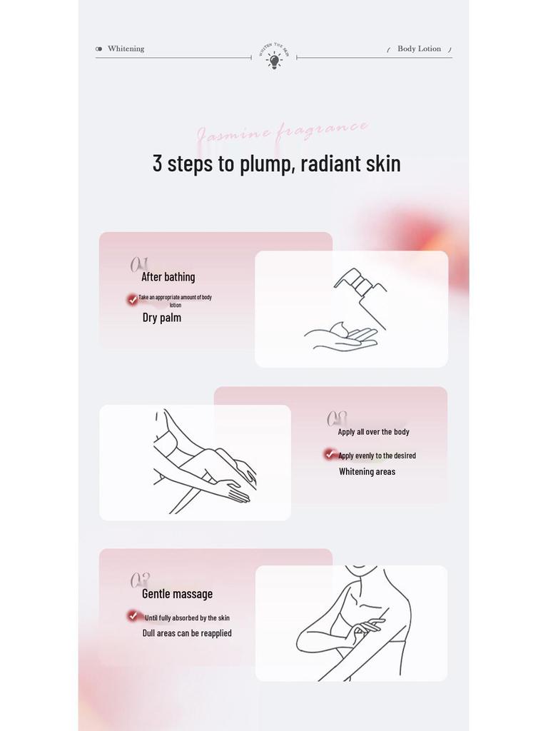 Niacinamide Brightening & Moisturizing Body Lotion for Hydrated, Radiant Skin with Long-lasting Fragrance.