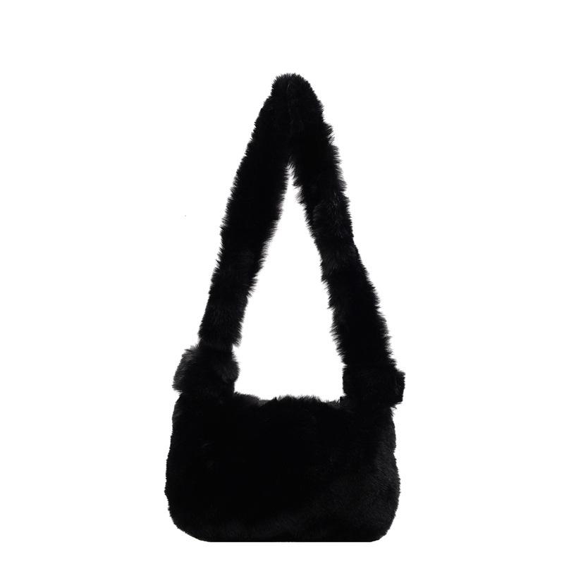 Autumn and winter fashion plush texture tote bag women portable large capacity commuting niche design shoulder