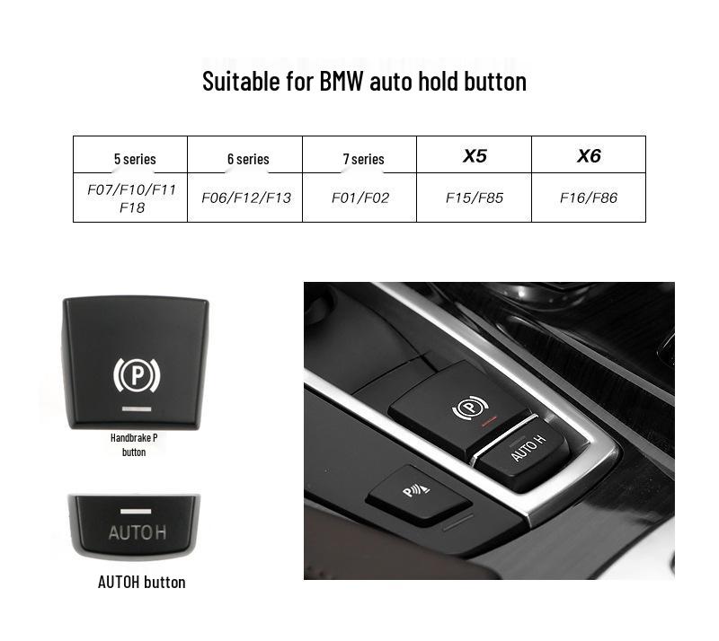 Electronic Handbrake Switch for BMW F10 5/6/7 Series, X5, X6 - Gear Shift Brake P & AUTOH Button