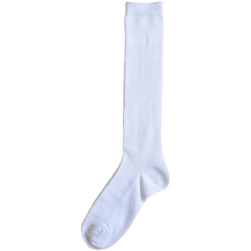Ladies Spring and Autumn Assorted Vertical Stripe Solid Color Pressure Tube Calf Socks