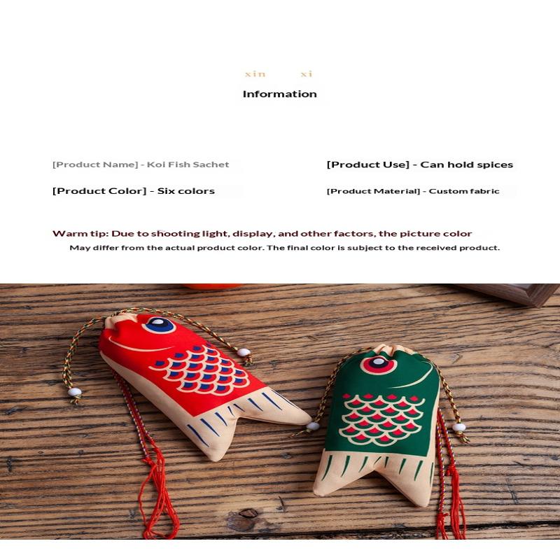 Koi Carp Blessing Bag Pendant Hanfu Decoration Graduation Gift Lucky Pouch Sachet Jewelry Bags Koi Carp Blessing Bag Coin Purse
