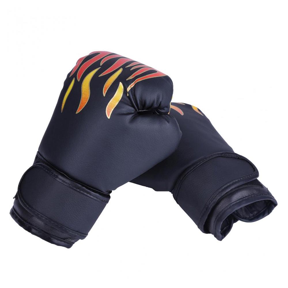 Breathable Kickboxing PU Leather Boxing Training Glove Sparring Glove Flame Gloves Boxing Gloves