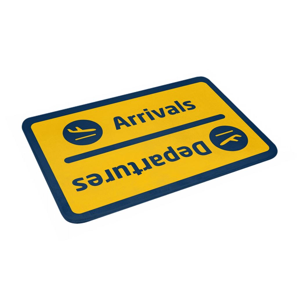 Aviation Airplane Departures Arrivals Floor Door Bath Kitchen Mat Anti-Slip Outdoor Doormat Garden Entrance Rug Carpet Footpad