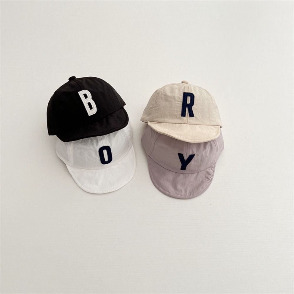 Summer Letter Baseball Cap Quick-drying Baby Sunscreen Cap Ins Children Peaked Hat  Boys Girls