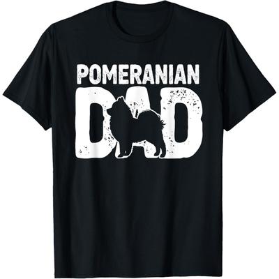 Pomeranian Dad Dog Lover Funny Pom Dog Owner Father Daddy T-Shirt for Men Women Girls Kids