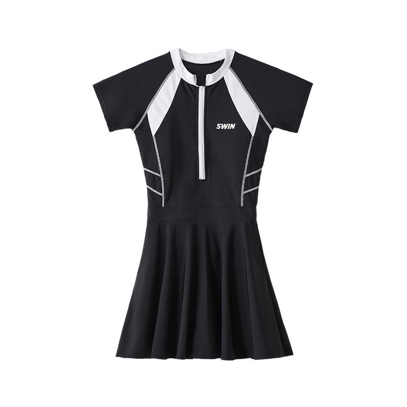 High-Waisted Slimming Women's Sporty Swim Skirt for Diving and Training