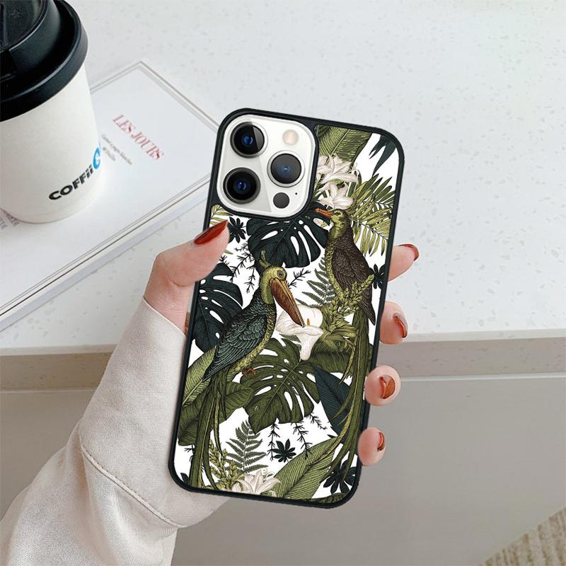 Green Monstera Leaf Phone Case For iPhone 17 Air 16 pro max 15 14 plus 12 13 Shell Cover coque