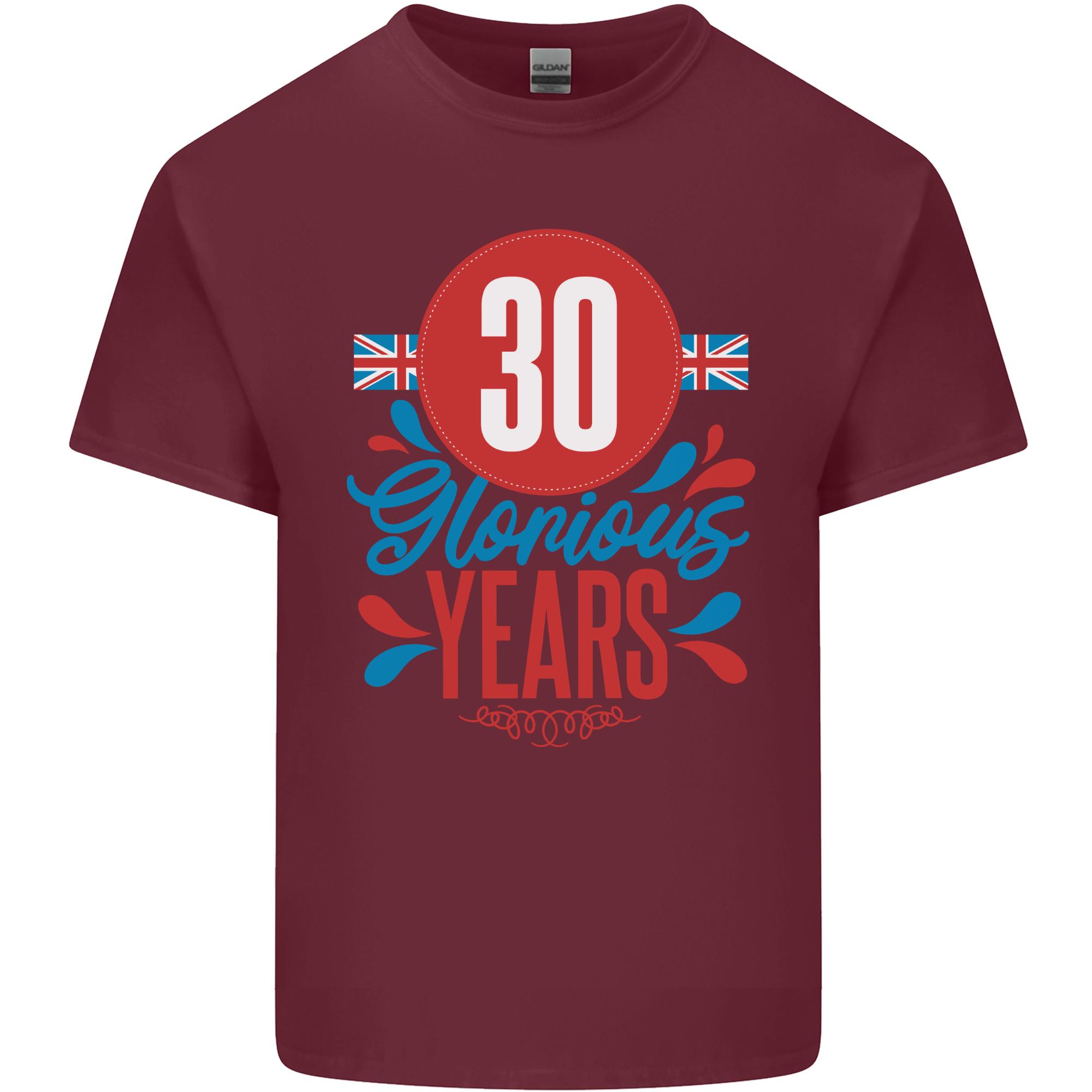 Glorious 30 Years 30th Birthday Union Jack Flag Unisexs Light Cotton TShirt S