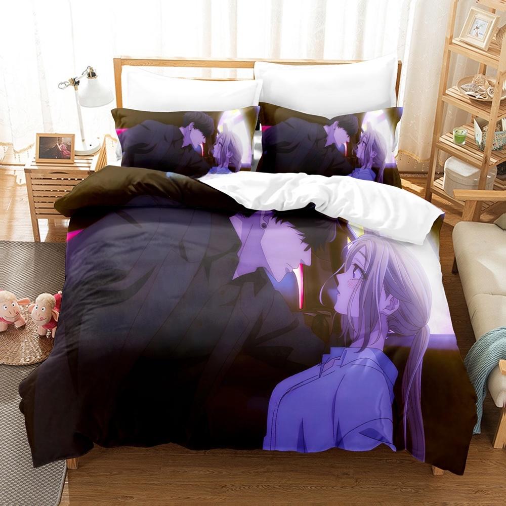 Anime A Girl and Her Guard Dog Bedding Set Single Twin Full Queen King Size Bed Set Adult Bedroom Duvet Cover Sets Home Textiles