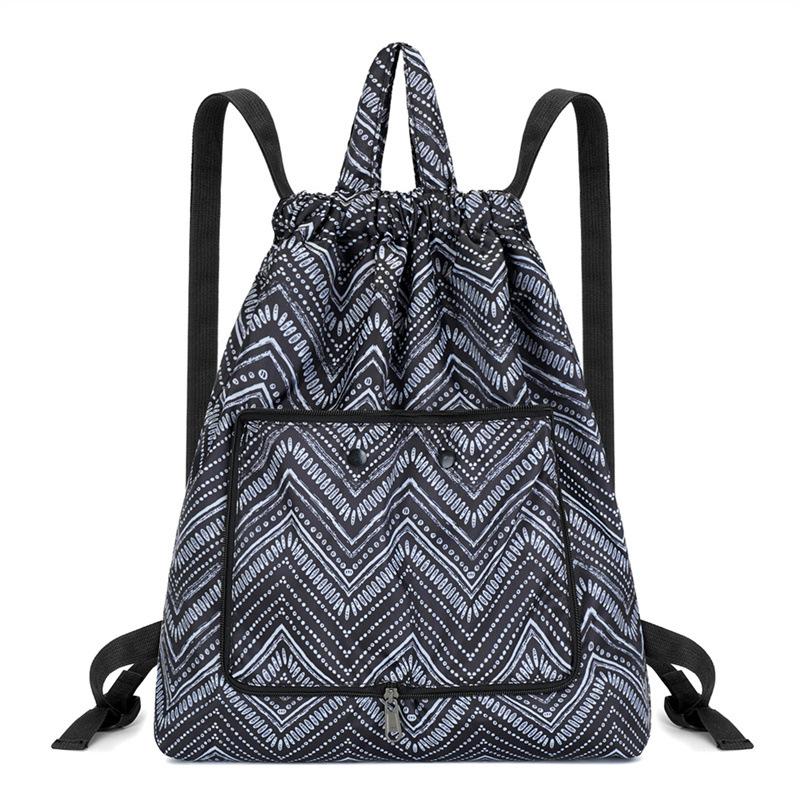 Fashion Sports Bag Foldable Bundle Portable Backpack Large Capacity Portable Casual Home Shopping Backpack